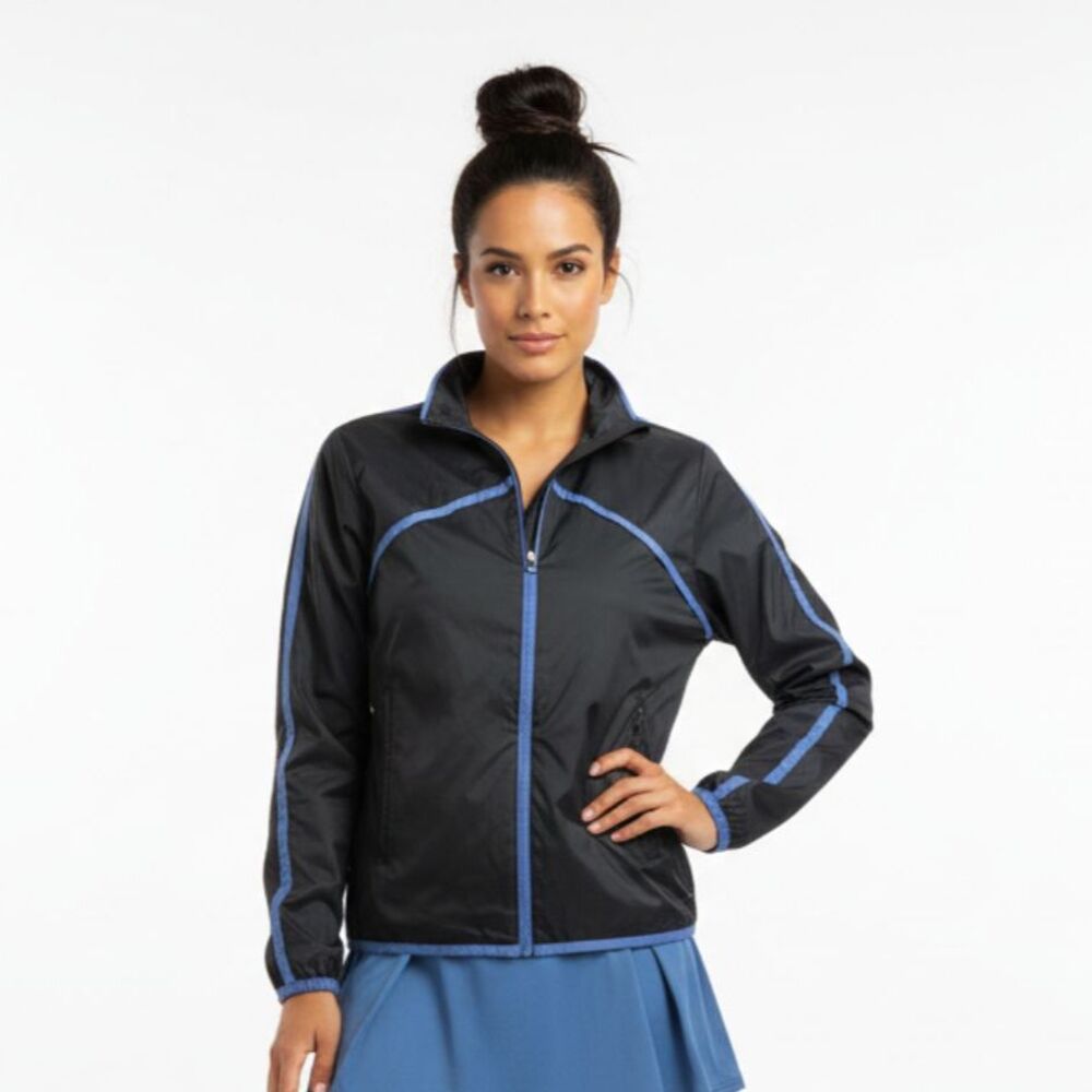 Nike Women's Black & Gray Half Zip Long Sleeve Golf Jacket M